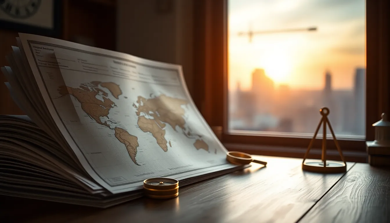 글로벌 경제 동향을 보여주는 추상적인 이미지